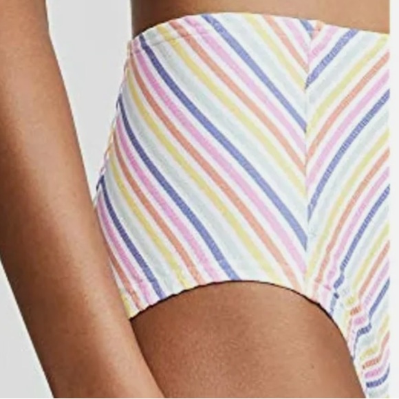 Kate Spade New York High Waist Bikini in Beach Stripe Seersucker Size Me… - Picture 7 of 7